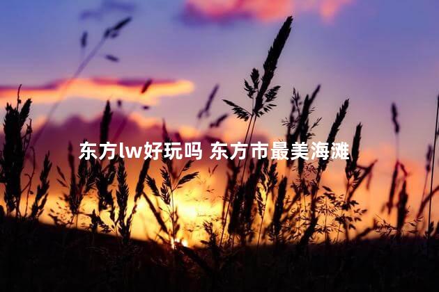 东方lw好玩吗 东方市最美海滩